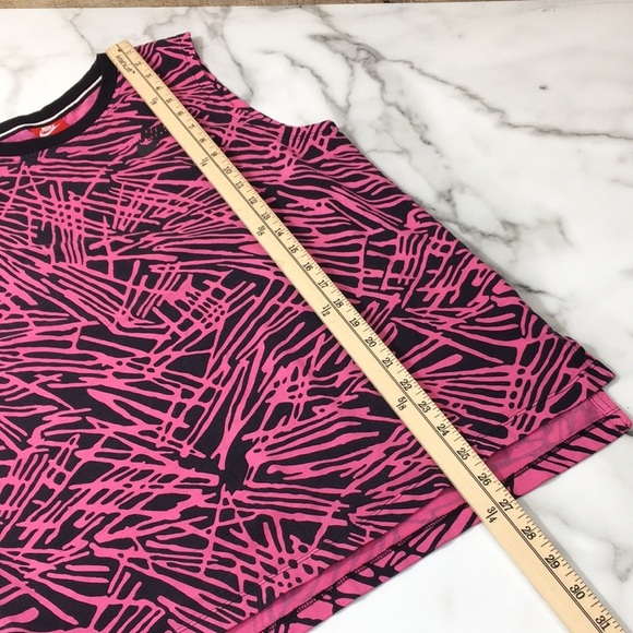 Nike Black Pink Patterned Two Toned Streak Muscle Tank Top Womens Small - Picture 11 of 11
